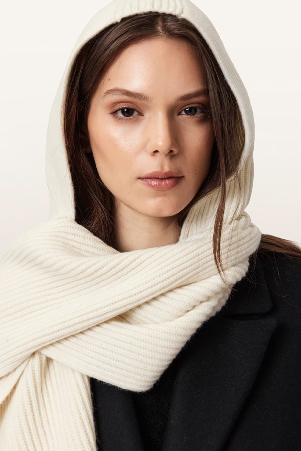 Wren Hooded Wool Scarf