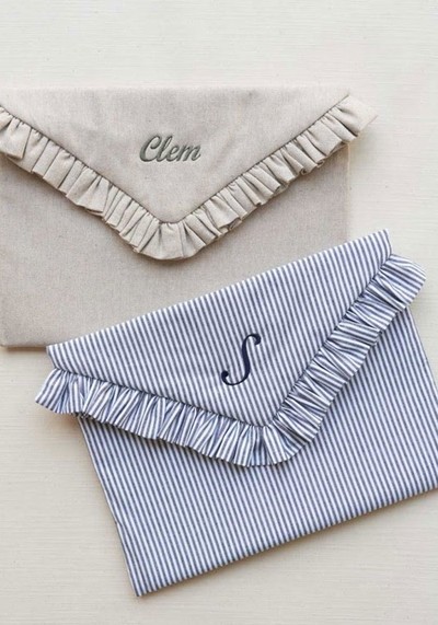 The Stripe Ruffled Laptop Sleeve 