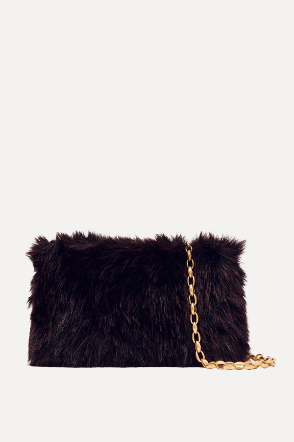 Mila Faux Fur Shoulder Bag from Reiss