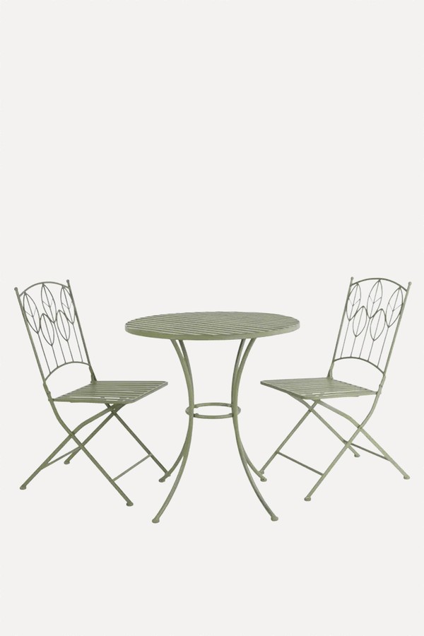 Rustic Leaf Metal Bistro Set