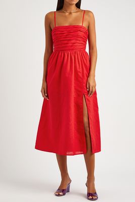 Genevieve Linen-Blend Midi Dress from Kitri