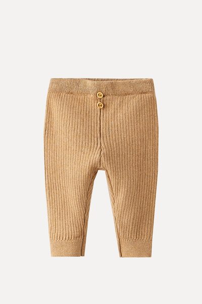 RIBBED LEGGINGS WITH BUTTONS from Zara