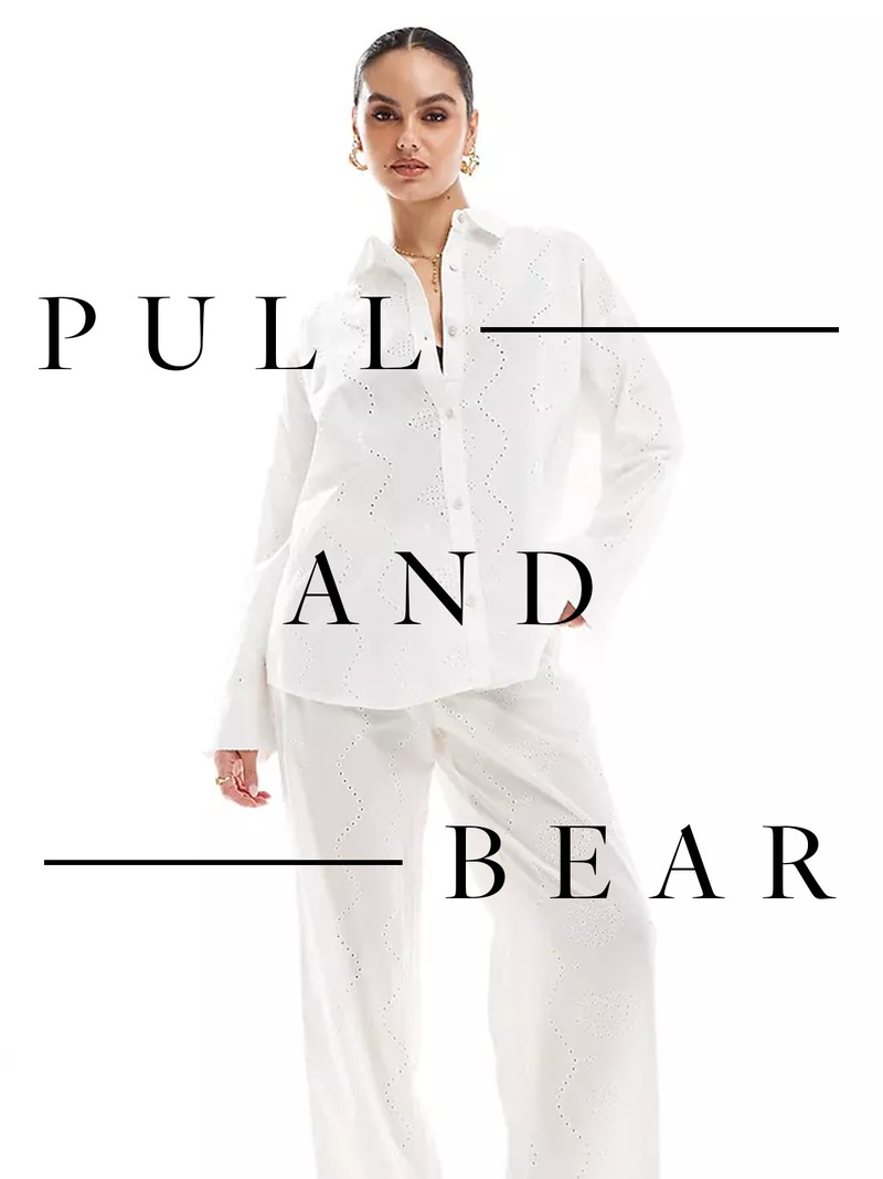 Oversized Broderie Detail Shirt Co-Ord, £25.50 (was £29.99)