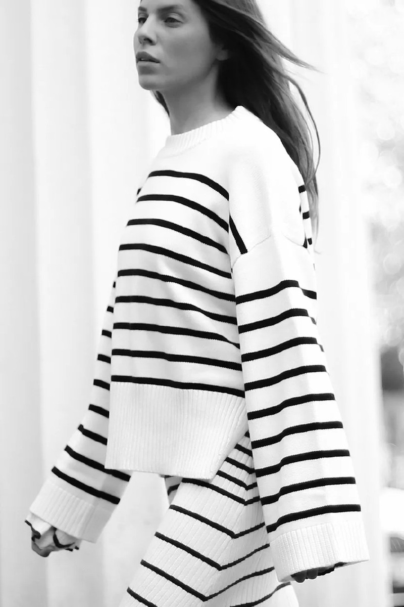Striped Oversized Knitted Sweater, £44.95