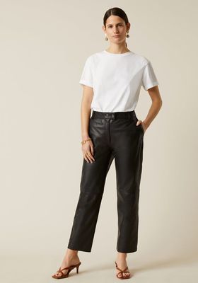 Leather Straight Leg Trouser from Jigsaw