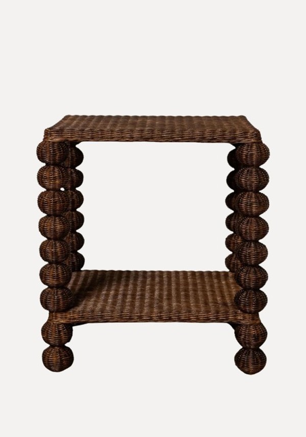 Bobbin Rattan Side Table 