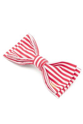 Striped Bow Satin Hair Clip from Hillier Bartley