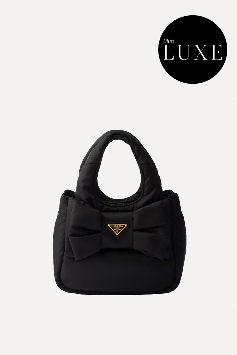 Mini Padded Re-Nylon Bag With Bow from Prada