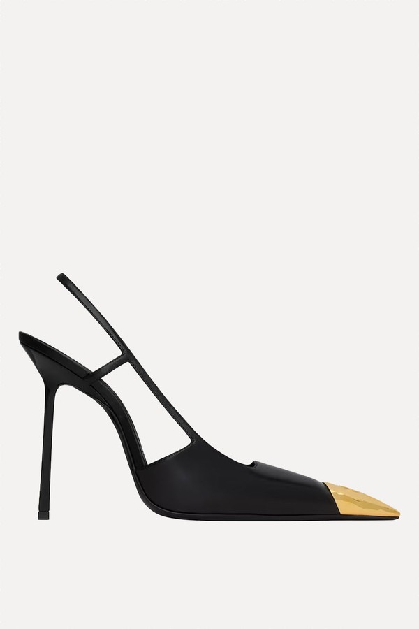 Leather Jeanne Slingback Pumps from Saint Laurent