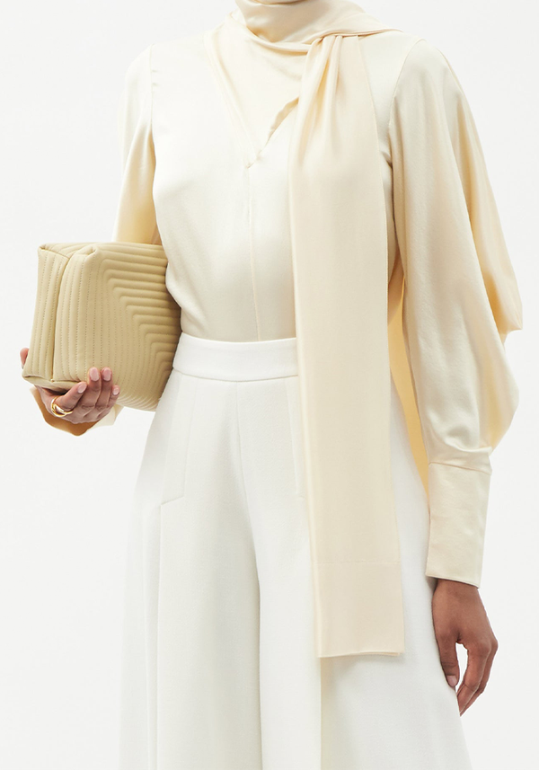 Dauphin Pussy-Bow Silk-Satin Blouse from Roksanda