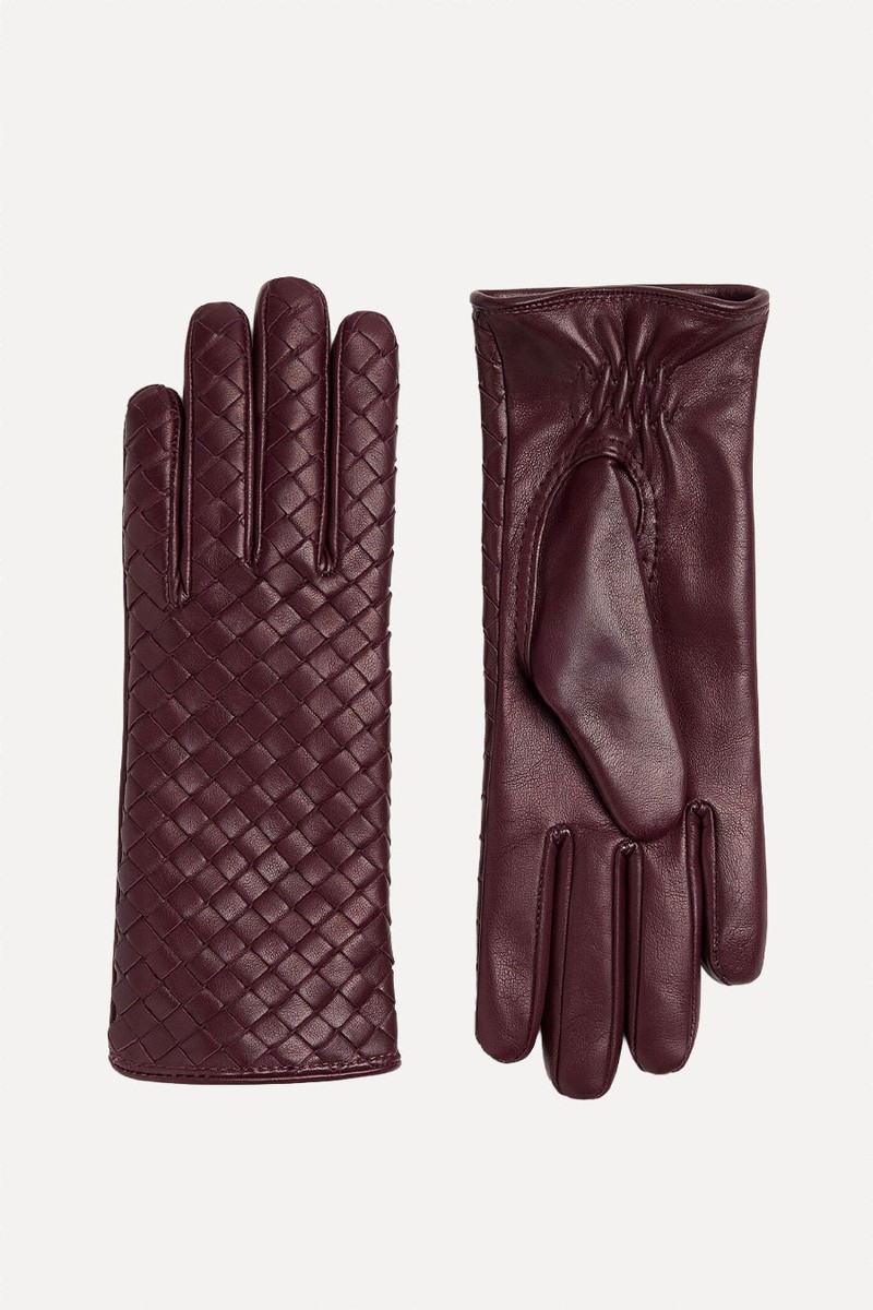 Intrecciato Leather Gloves from Bottega Veneta