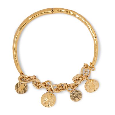 22K Gold Plated Il Leone Coin Bracelet from Alighieri