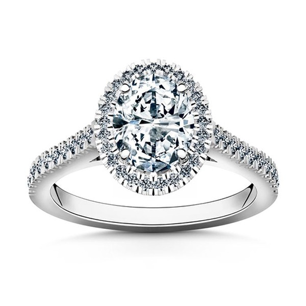 Oval Halo Engagement Ring