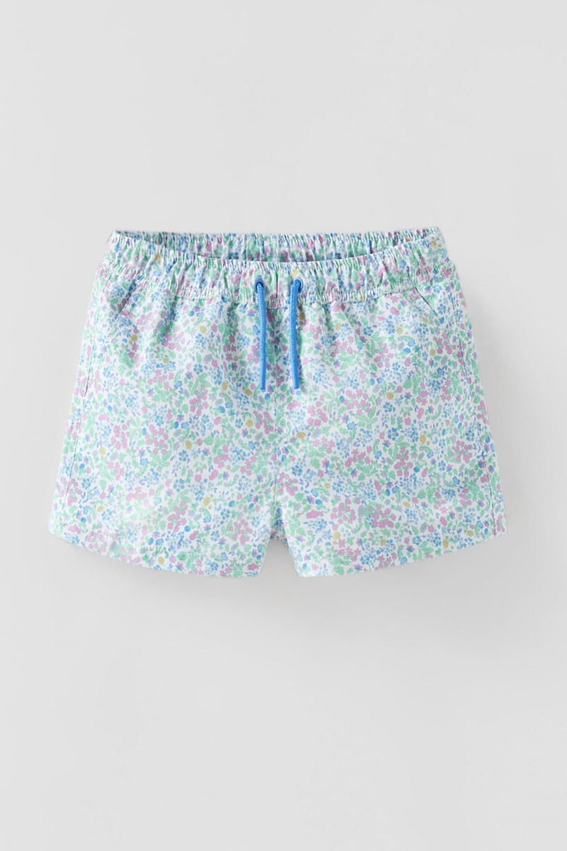 Flower Print Bermuda Swim Shorts from Zara