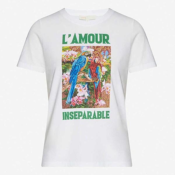 L’amour Inseparable Cotton-Jersey T-Shirt from Maje