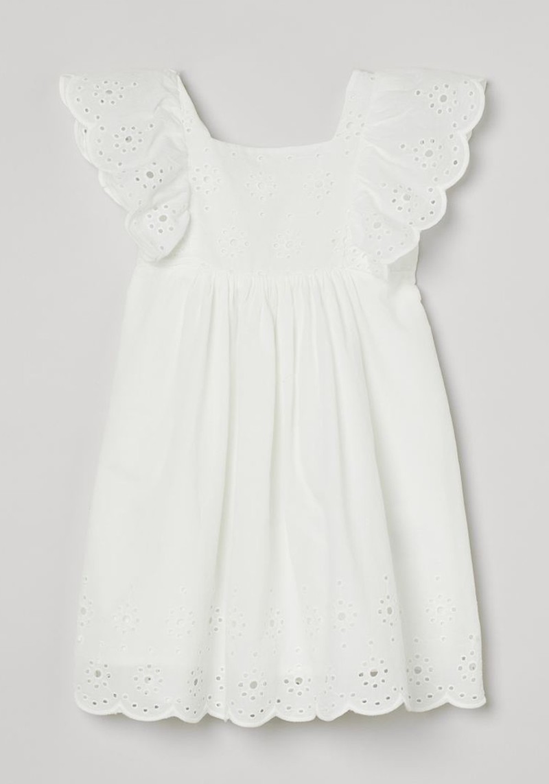 Broderie-Anglaise-Detail Dress from H&M
