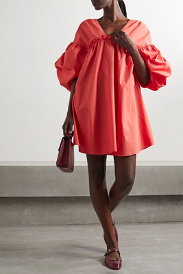 Annie Ruffled Cotton-Poplin Mini Dress, £578 | Kika Vargas