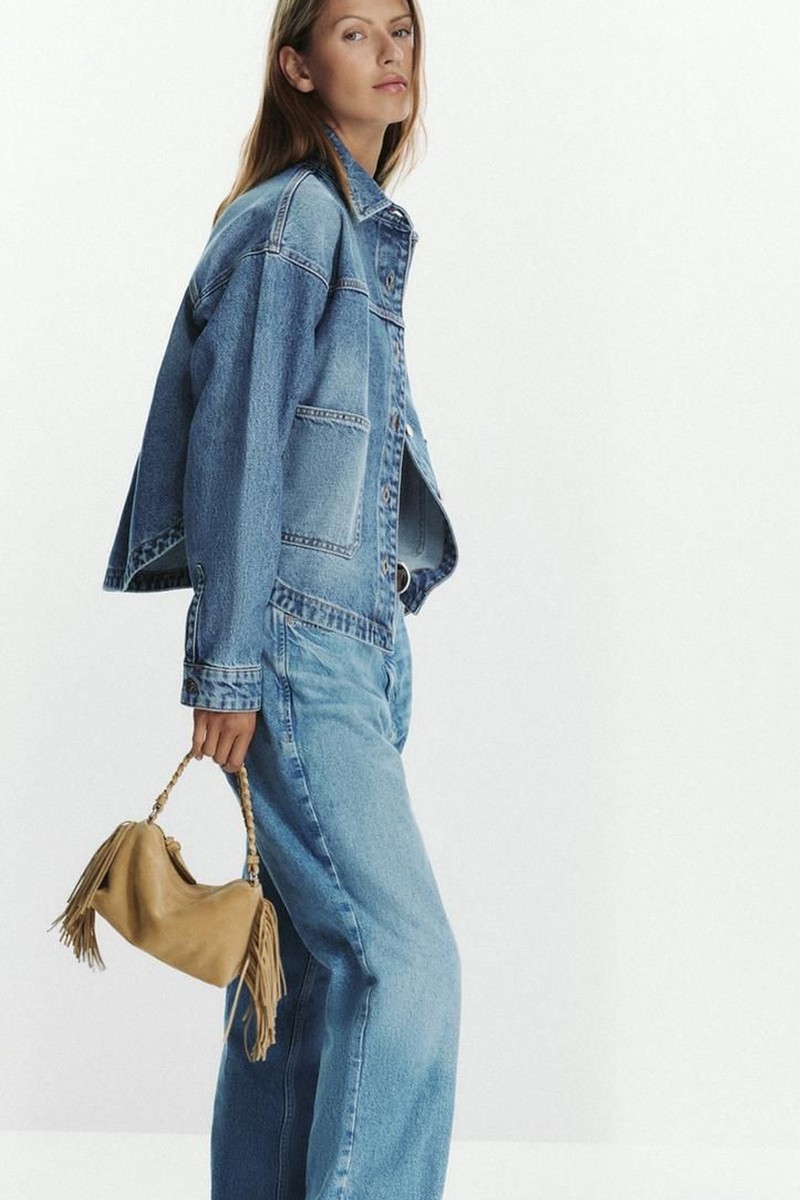 Mini Split Suede Fringed Bag from Zara