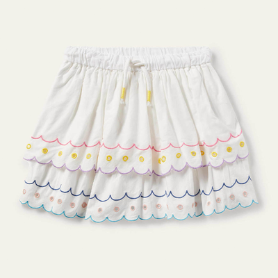  Rainbow Broderie Skirt 