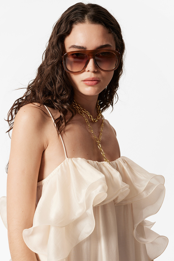 Off-Shoulder Ruffle Maxi Dress