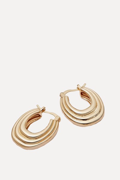 Chunky Ridge Hoop Earrings from Daisy London x Polly Sayer