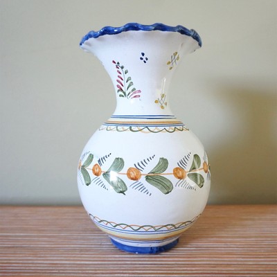 Vintage Italian Ceramic Vase from Rococo