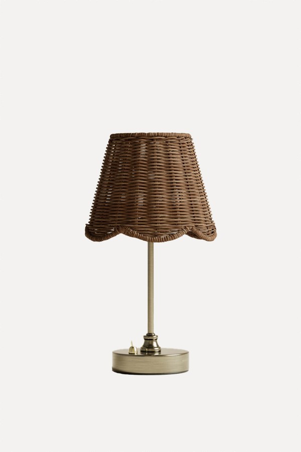 Wicker Scallop Rechargeable Table Lamp from Marks & Spencer
