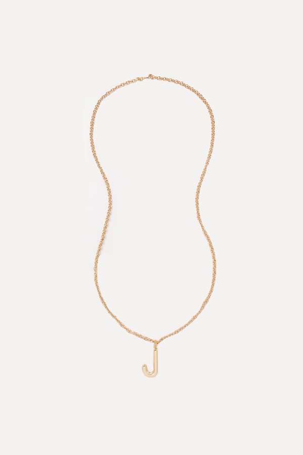 The Puffy Initial Gold-Tone Necklace from Roxanne Assouline