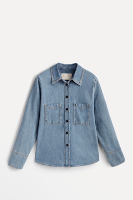 Denim Shirt With Pockets from Massimo Dutti