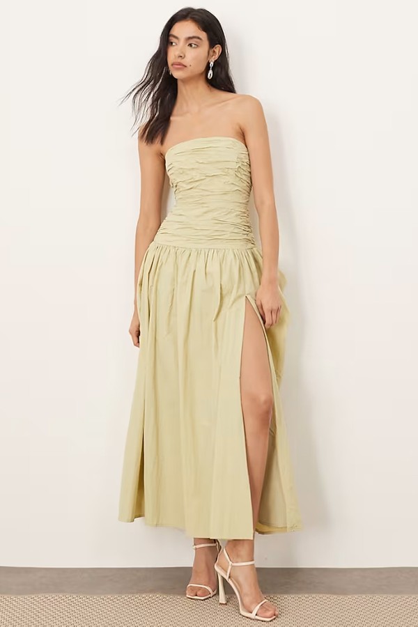 Square Cut Bandeau Midi Dress from ARRANGE