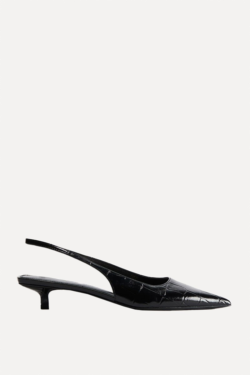 Kitten-Heeled Pointed Slingbacks from H&M