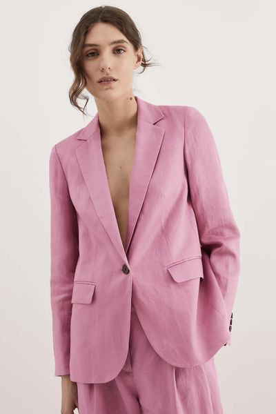 Pure Linen Single Breasted Blazer from Jaeger