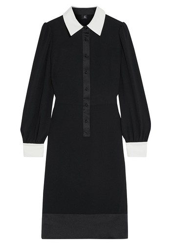 The Catherine Satin-Paneled Crepe Dress from Laura Bailey X Iris & Ink