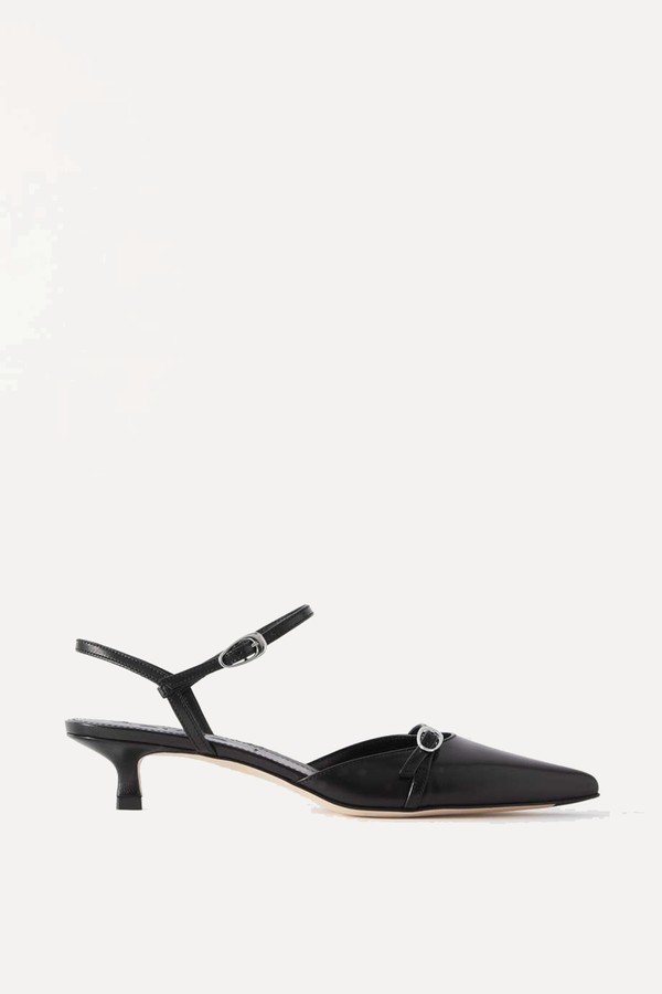 Melia Leather Point-Toe Pumps from Aeyde