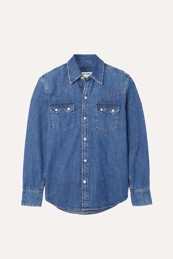 50s Sawtooth Denim Shirt from RE/DONE