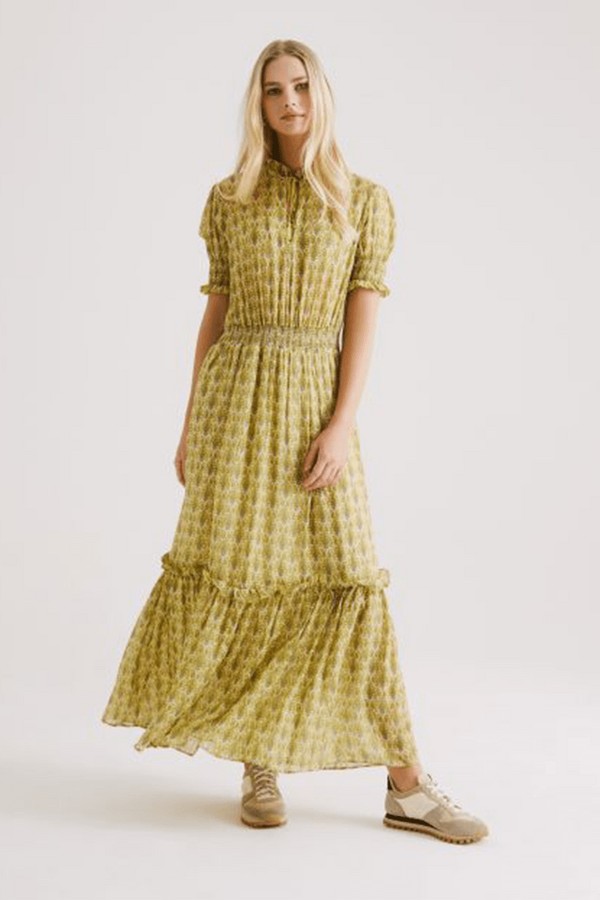 Maxi Paisley Tiered-Dress