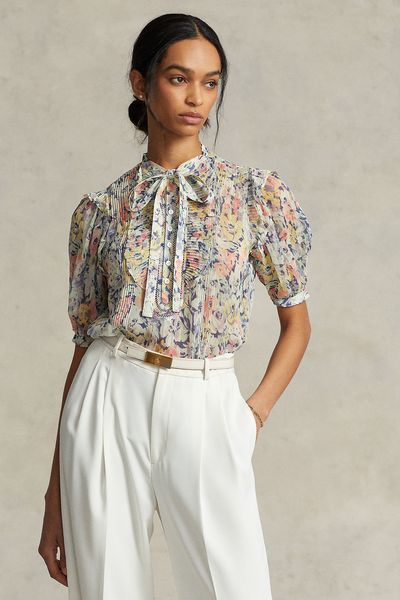 Floral Crinkled Georgette Blouse, £225