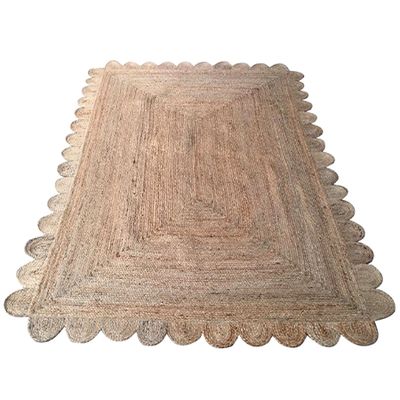 Scalloped Rectangular Jute Rug from Tate & Darby