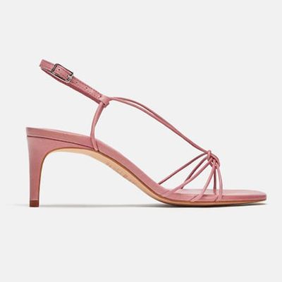 Leather Strappy Sandals from Zara