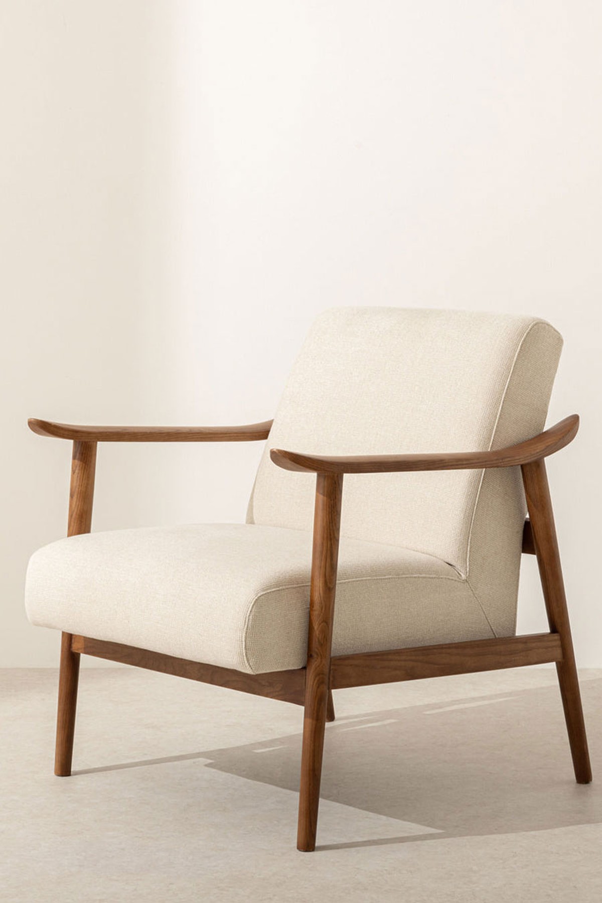 Canvas & Walnut Armchair from Six The Residence