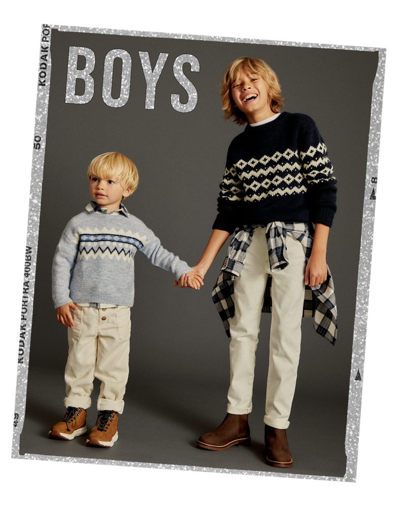 Printed knit sweater from Mango