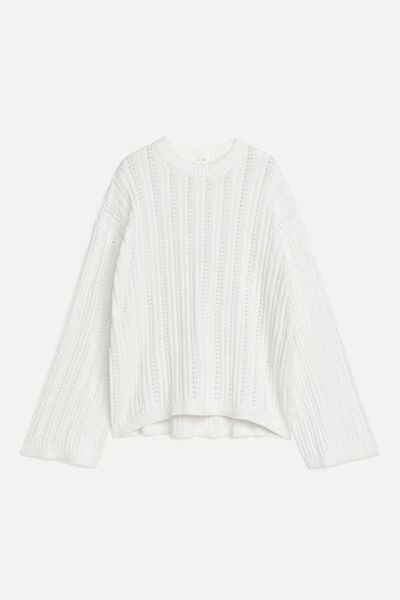 Pointelle Rib Jumper from ARKET