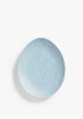 Easter Embossed Stoneware Egg Plate
