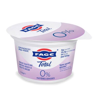 0% Fat Free Greek strained Yoghurt from Total