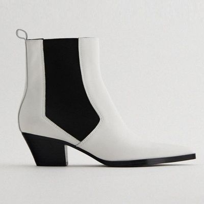 Leather Heeled Cowboy Ankle Boots from Zara