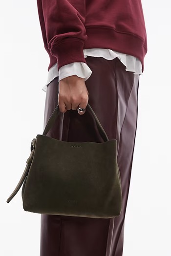 Suede Cross Body Bag With Side Buckle Detail from ARKET