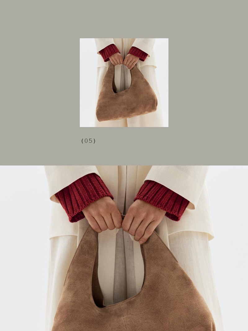 Medium Split Leather Lady Bag from Massimo Dutti