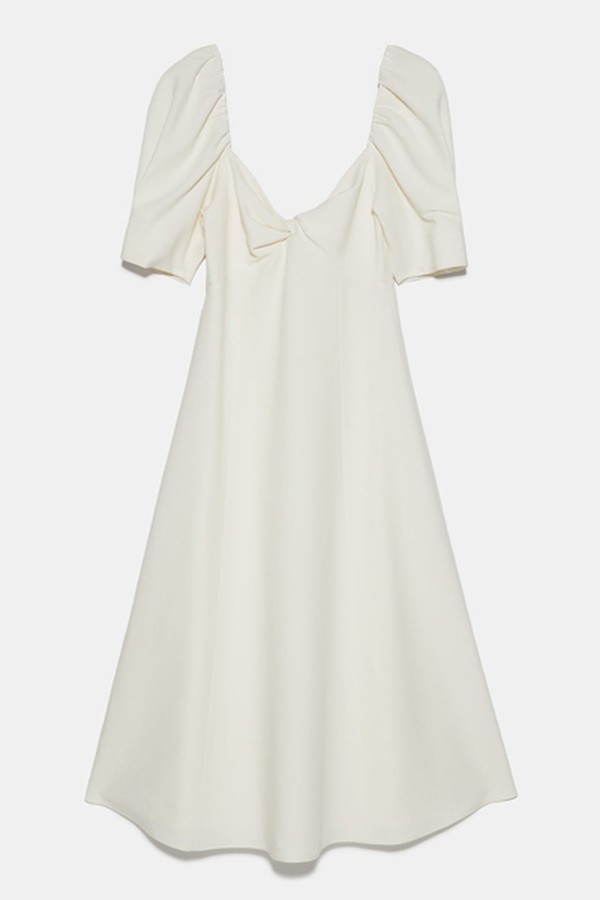 Rustic Dress with Knot Detail from Zara