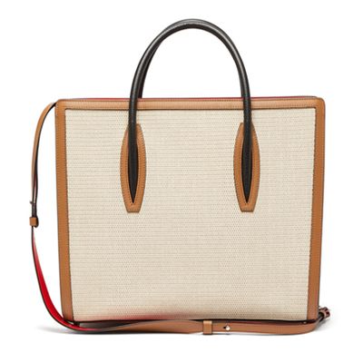 Paloma Large Canvas & Leather Tote Bag from Christian Louboutin