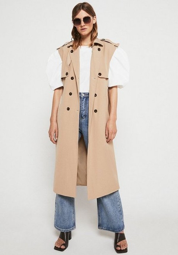 Sleeveless Trench Coat